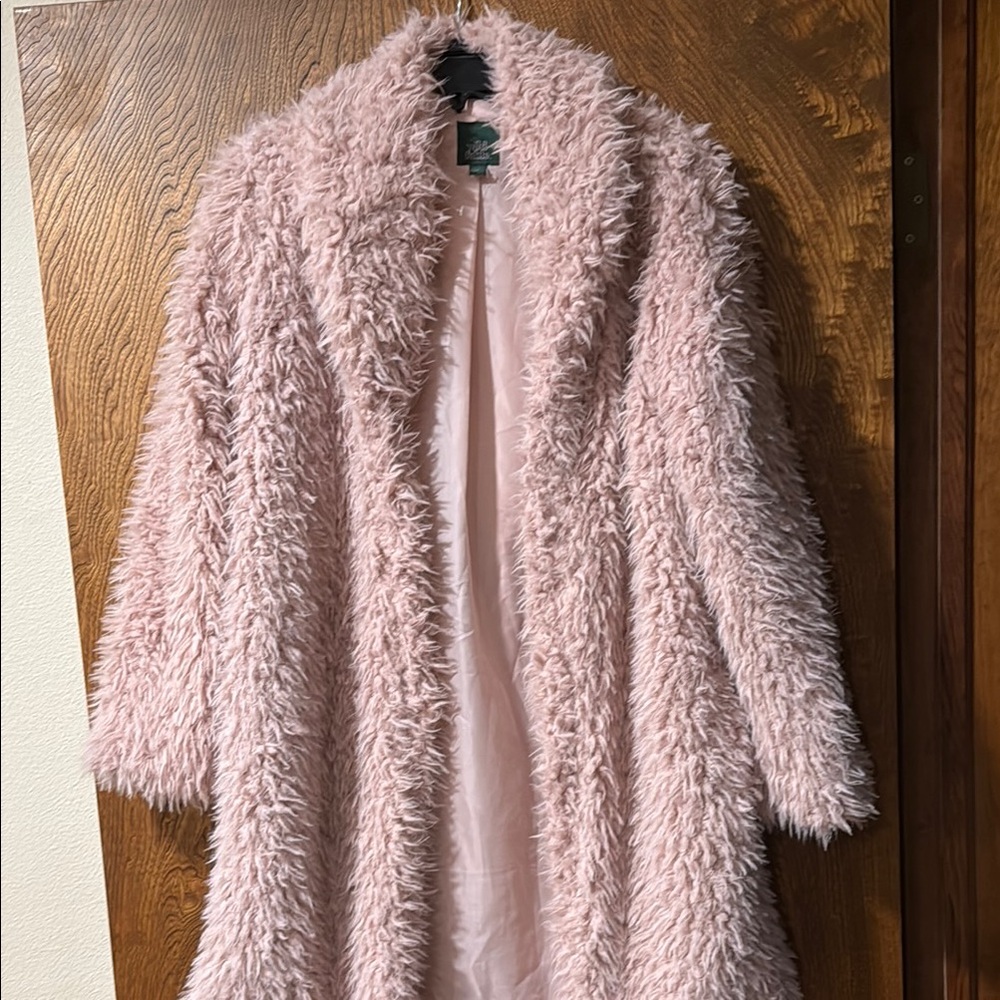 Wild Fable Dusty Rose Faux Fur Coat